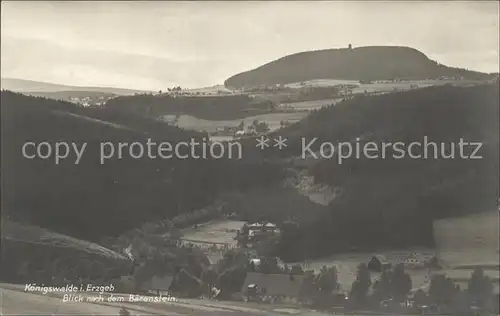 Koenigswalde Erzgebirge mit Baerenstein Kat. Koenigswalde Erzgebirge