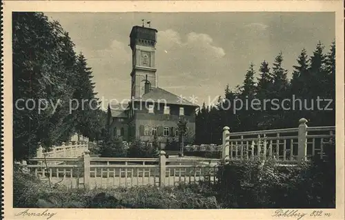 Annaberg Buchholz Erzgebirge Turm und Poehlberghaus Kat. Annaberg