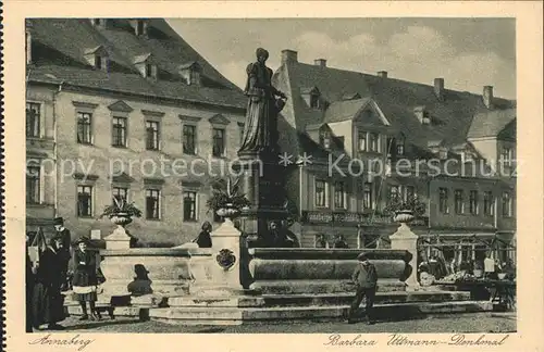 Annaberg Buchholz Erzgebirge Barbara Uttmann Denkmal Kat. Annaberg