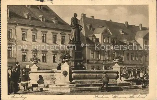 Annaberg Buchholz Erzgebirge Barbara Uttmann Denkmal Kat. Annaberg