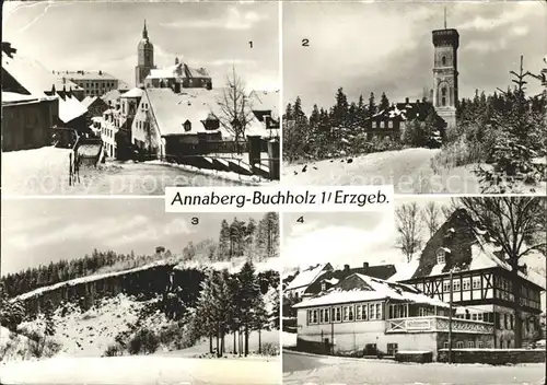 Annaberg Buchholz Erzgebirge Teilansicht Poehlberghaus Poehlberg HO Gaststaette Frohnauer Hammer Kat. Annaberg