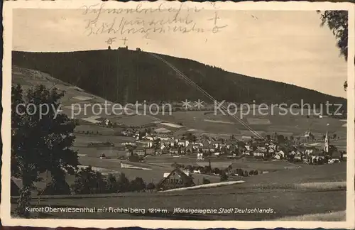 Oberwiesenthal Erzgebirge mit Fichtelberg Kat. Oberwiesenthal