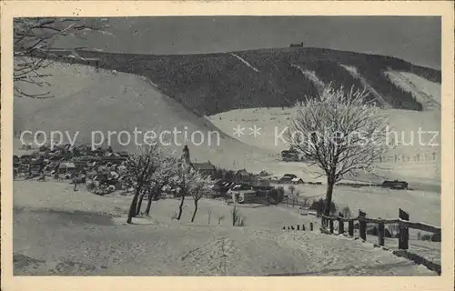 Oberwiesenthal Erzgebirge mit Fichtelberg Kat. Oberwiesenthal