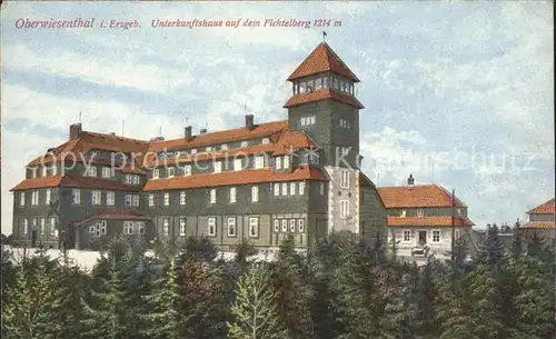 Oberwiesenthal Erzgebirge Unterkunftshaus auf dem Fichtelberg Kat. Oberwiesenthal