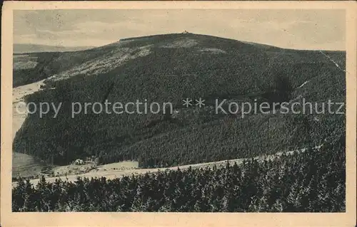 Oberwiesenthal Erzgebirge Blick vom Fichtelberg zum Keilberg Kat. Oberwiesenthal