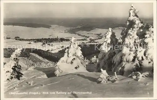 Oberwiesenthal Erzgebirge Blick vom Keilberg Kat. Oberwiesenthal