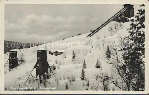 Oberwiesenthal Erzgebirge Sprungschanze Kat. Oberwiesenthal