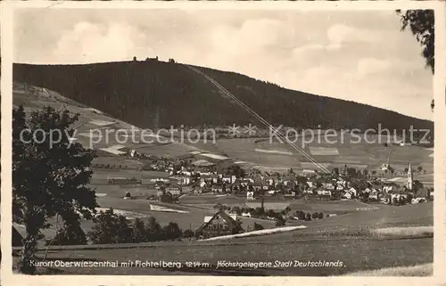 Oberwiesenthal Erzgebirge mit Fichtelberg  Kat. Oberwiesenthal