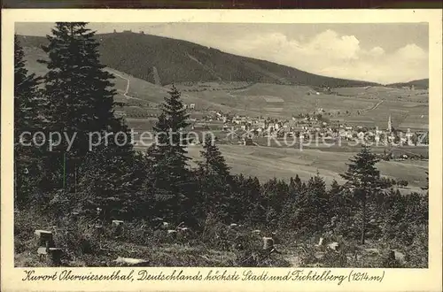 Oberwiesenthal Erzgebirge mit Fichtelberg Kat. Oberwiesenthal