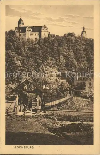 Rochsburg Schloss Haengebruecke Kat. Lunzenau