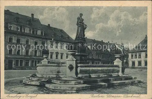 Annaberg Buchholz Erzgebirge Barbara Uttmann Denkmal Kat. Annaberg