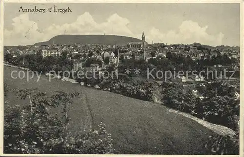 Annaberg Buchholz Erzgebirge mit Poehlberg Kat. Annaberg