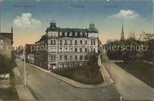 Freiberg Sachsen Hornstrasse Wasserturmstrasse Kat. Freiberg