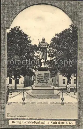 Marienberg Erzgebirge Herzog Heinrich Denkmal  Kat. Marienberg