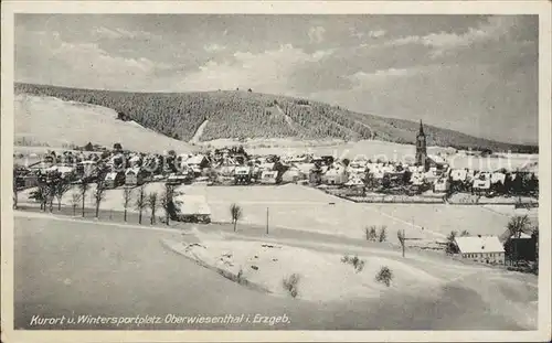 Oberwiesenthal Erzgebirge Stadtansicht Winter Kat. Oberwiesenthal