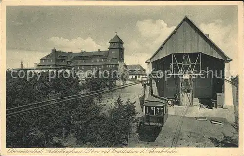 Oberwiesenthal Erzgebirge Fichtelberghaus Endstation Schwebebahn Kat. Oberwiesenthal