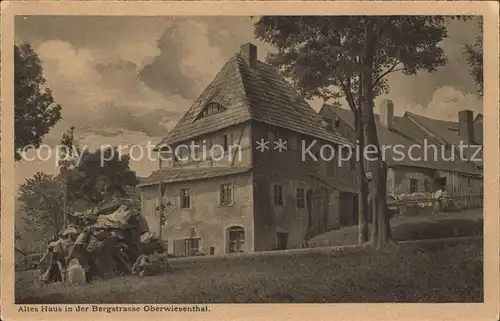 Oberwiesenthal Erzgebirge Altes Haus in der Bergstrasse Kat. Oberwiesenthal