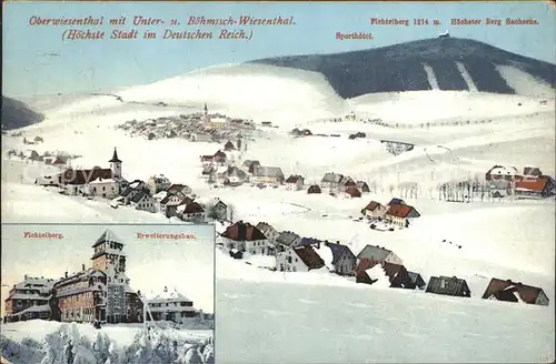 Oberwiesenthal Erzgebirge Mit Unterwiesental Fichtelberg Kat. Oberwiesenthal