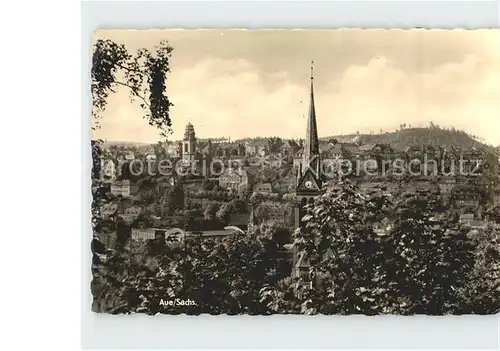 Aue Erzgebirge Teilansicht Kirche Kat. Aue