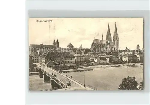 Regensburg Eiserne Bruecke Dom Kat. Regensburg