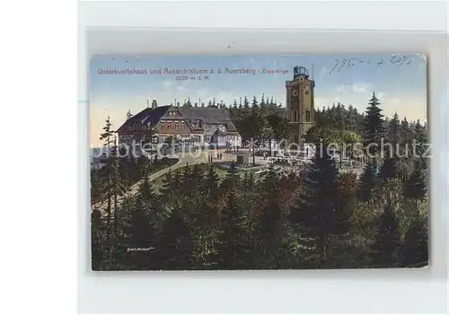 Auersberg Wildenthal Unterkunftshaus und Aussichtsturm Kat. Eibenstock