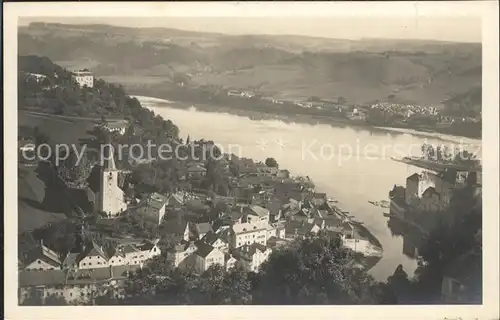 Passau Blick vom Oberhaus auf die Ilzstadt Kat. Passau