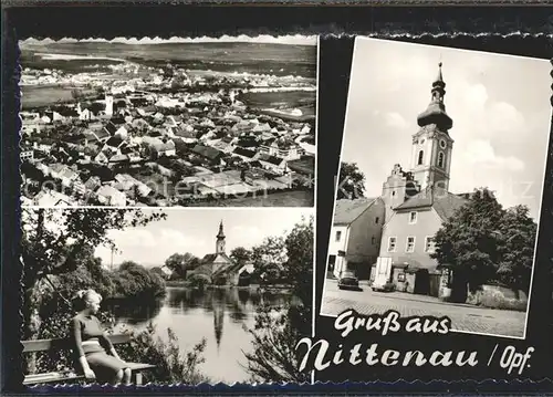 Nittenau Fliegeraufnahme Kirche Ruhebank Kat. Nittenau