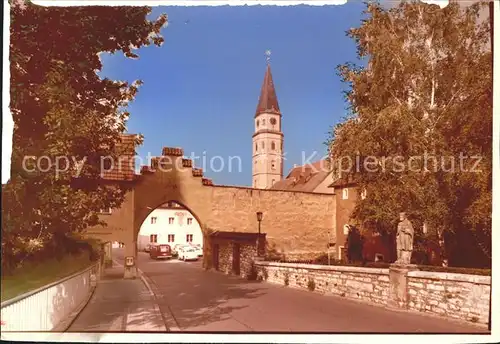 Neumarkt Oberpfalz Partie an der Kirche Torbogen Kat. Neumarkt i.d.OPf.