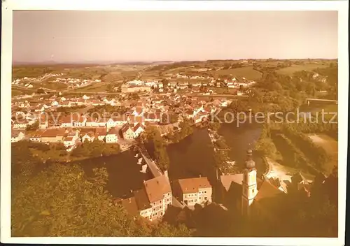 Kallmuenz Naab Bruecke Kirche Fliegeraufnahme Kat. Kallmuenz