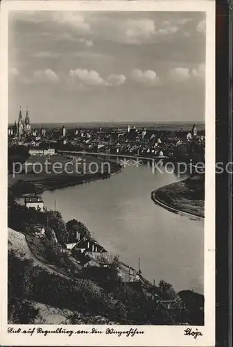 Regensburg Panorama Blick von den Winzerhoehen / Regensburg /Regensburg LKR