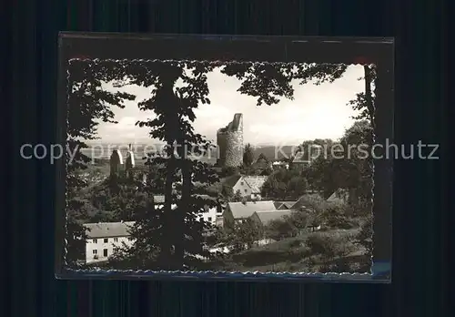 Altmannstein Teilansicht mit Burgruine Burg Stein Schambachtal Kat. Altmannstein