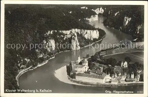 Weltenburg Kelheim Fliegeraufnahme des Klosters Kat. Kelheim