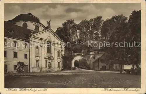 Weltenburg Kelheim Kirche und Klosterhof Kat. Kelheim