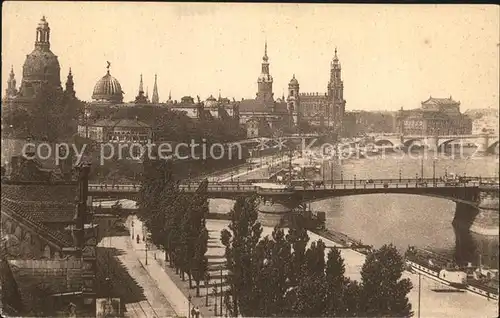 Dresden Vom Terrassenufer gesehen Kat. Dresden Elbe