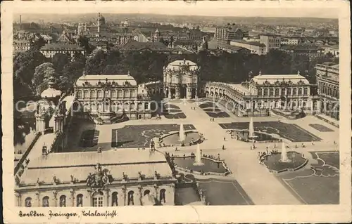 Dresden Totalansicht vom Zwinger Kat. Dresden Elbe