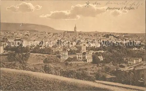 Annaberg Buchholz Erzgebirge Stadtansicht Kat. Annaberg