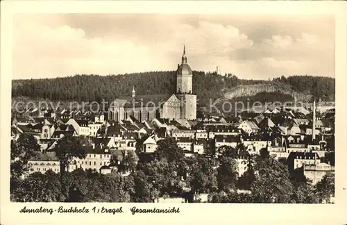 Annaberg Buchholz Erzgebirge Gesamtansicht Kat. Annaberg