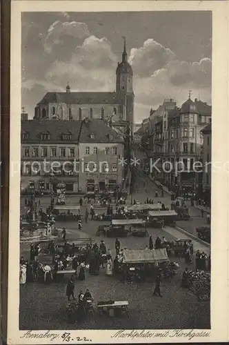 Annaberg Buchholz Erzgebirge Marktplatz Kirchgasse Kat. Annaberg