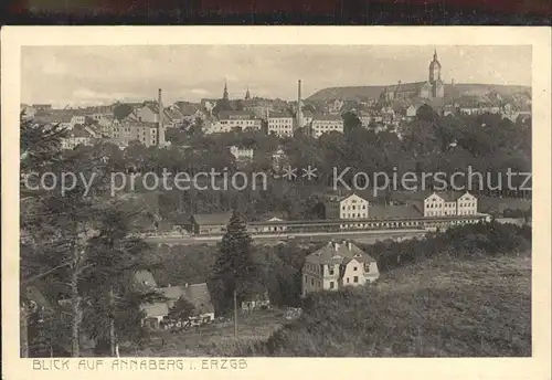 Annaberg Buchholz Erzgebirge Stadtansicht Kat. Annaberg