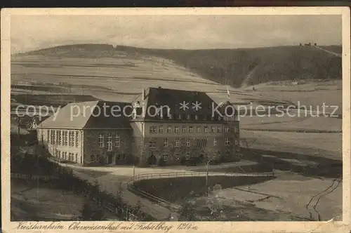 Oberwiesenthal Erzgebirge Kreisturnheim mit Fichtelberg Kat. Oberwiesenthal