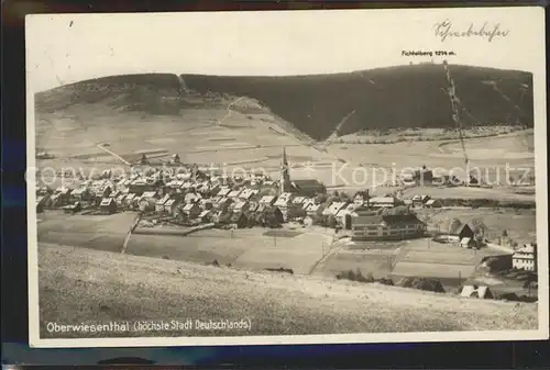 Oberwiesenthal Erzgebirge mit Fichtelberg Kat. Oberwiesenthal