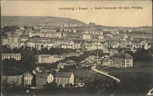 Annaberg Buchholz Erzgebirge mit Poehlberg Kat. Annaberg