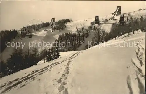 Oberwiesenthal Erzgebirge Sprungschanzen Skistadion Kat. Oberwiesenthal