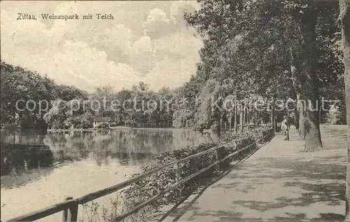 Zittau Weinaupark Teich Kat. Zittau