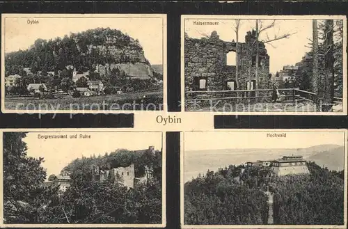 Oybin Kaisermauer Hochwald Bergrestaurant und Ruine  Kat. Kurort Oybin