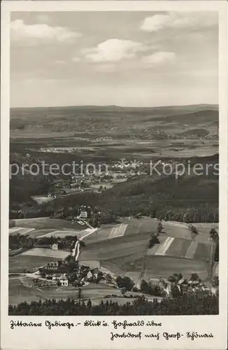 Zittau Panorama Zittauer Gebirge Kat. Zittau