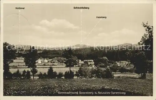 Sonneberg Neusalza Spremberg mit Kottmar Schlechteberg Hainberg Kat. Neusalza Spremberg