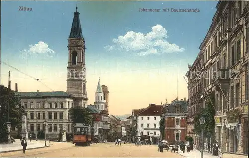 Zittau Johanneum mit Bautznerstrasse Kat. Zittau