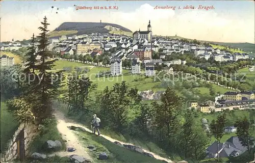 Annaberg Buchholz Erzgebirge mit Poehlberg Kat. Annaberg