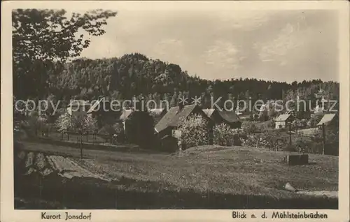 Jonsdorf mit den Muehlsteinbruechen Kat. Kurort Jonsdorf